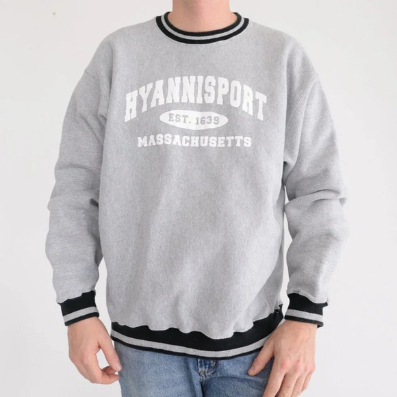 Lee CrossGrain Vintage Grey Logo Crewneck Sweater - Picture 2 of 11